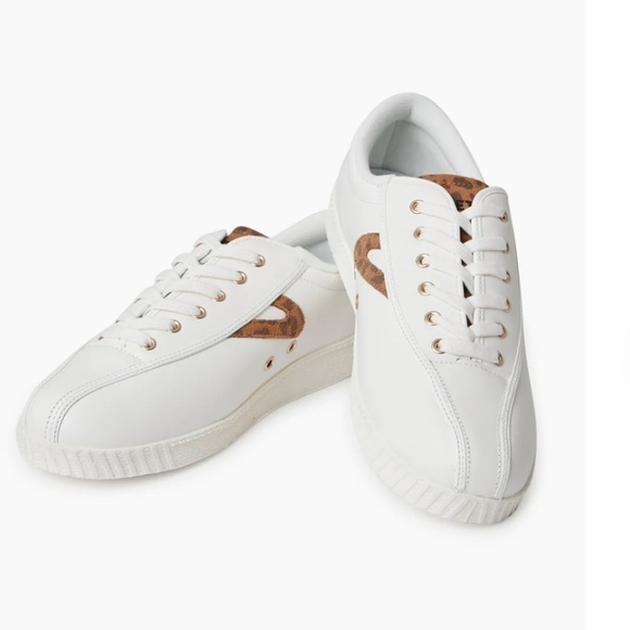 Tretorn Leopard Nylite Leather Sneakers Size 9M - NWT - Picture 1 of 15